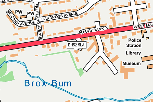 EH52 5LA map - OS OpenMap – Local (Ordnance Survey)