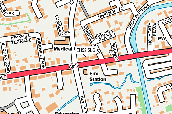 EH52 5LG map - OS OpenMap – Local (Ordnance Survey)