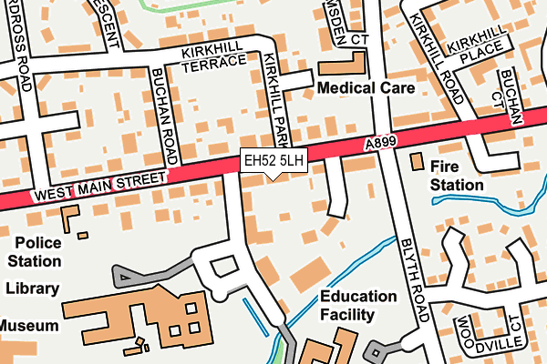 EH52 5LH map - OS OpenMap – Local (Ordnance Survey)