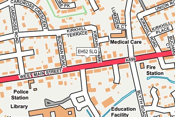 EH52 5LQ map - OS OpenMap – Local (Ordnance Survey)