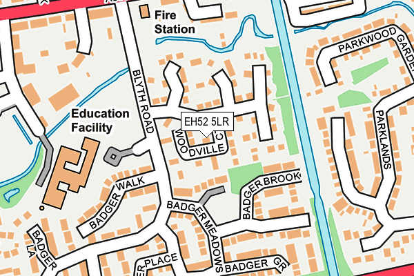 EH52 5LR map - OS OpenMap – Local (Ordnance Survey)