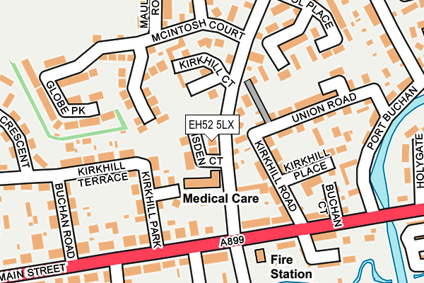 EH52 5LX map - OS OpenMap – Local (Ordnance Survey)