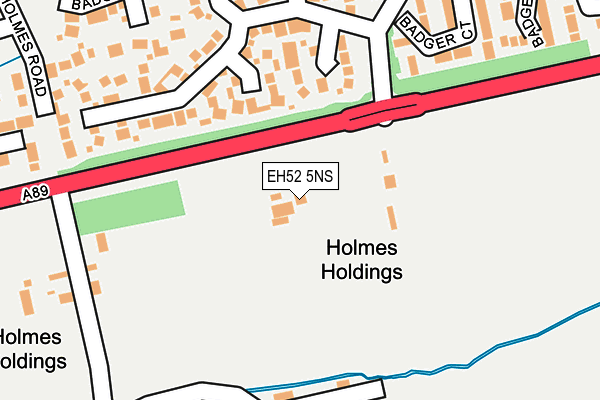 EH52 5NS map - OS OpenMap – Local (Ordnance Survey)