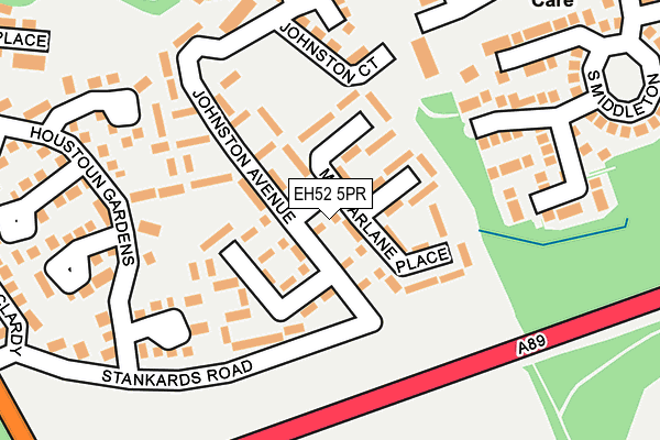 EH52 5PR map - OS OpenMap – Local (Ordnance Survey)