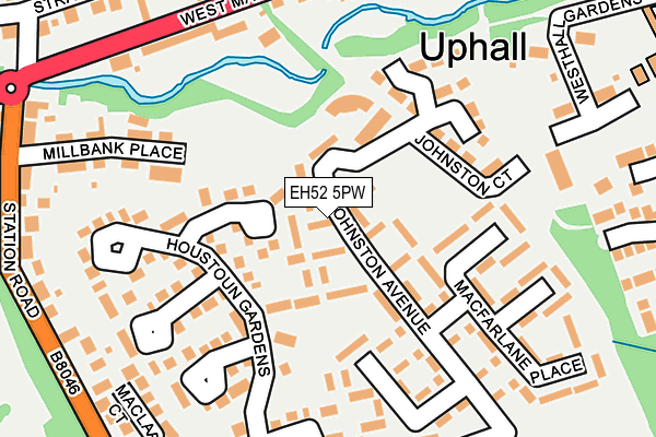 EH52 5PW map - OS OpenMap – Local (Ordnance Survey)