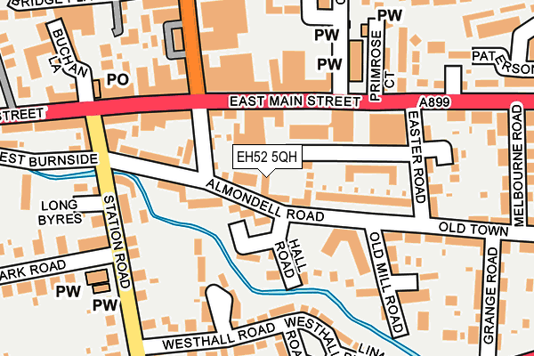 EH52 5QH map - OS OpenMap – Local (Ordnance Survey)
