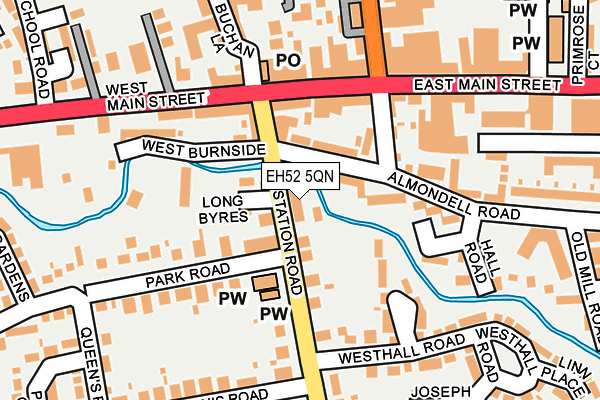 EH52 5QN map - OS OpenMap – Local (Ordnance Survey)