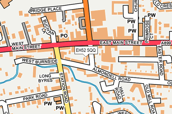 EH52 5QQ map - OS OpenMap – Local (Ordnance Survey)