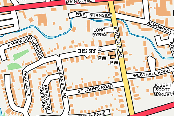 EH52 5RF map - OS OpenMap – Local (Ordnance Survey)