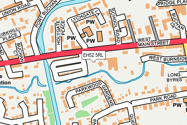 EH52 5RL map - OS OpenMap – Local (Ordnance Survey)