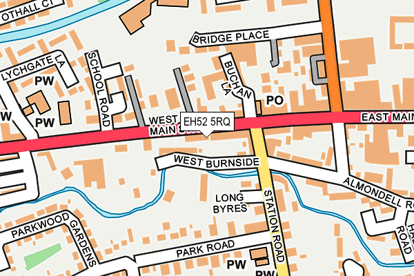 EH52 5RQ map - OS OpenMap – Local (Ordnance Survey)