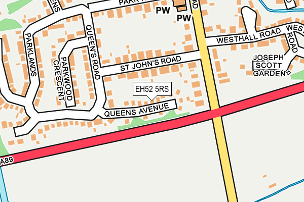 EH52 5RS map - OS OpenMap – Local (Ordnance Survey)