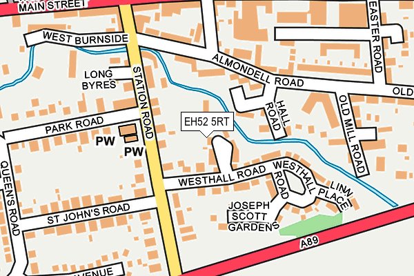 EH52 5RT map - OS OpenMap – Local (Ordnance Survey)