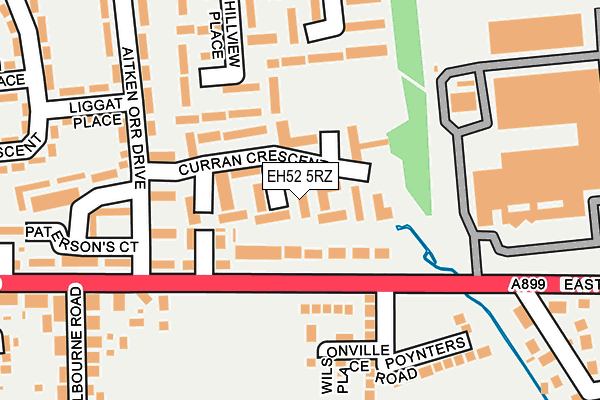 EH52 5RZ map - OS OpenMap – Local (Ordnance Survey)