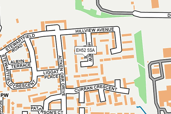 EH52 5SA map - OS OpenMap – Local (Ordnance Survey)