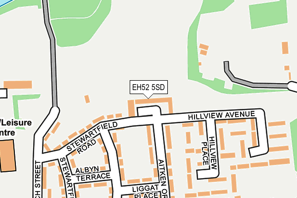 EH52 5SD map - OS OpenMap – Local (Ordnance Survey)