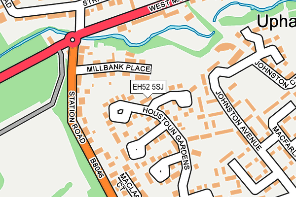 EH52 5SJ map - OS OpenMap – Local (Ordnance Survey)