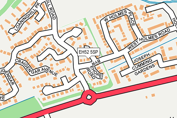 EH52 5SP map - OS OpenMap – Local (Ordnance Survey)