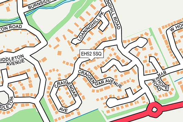 EH52 5SQ map - OS OpenMap – Local (Ordnance Survey)