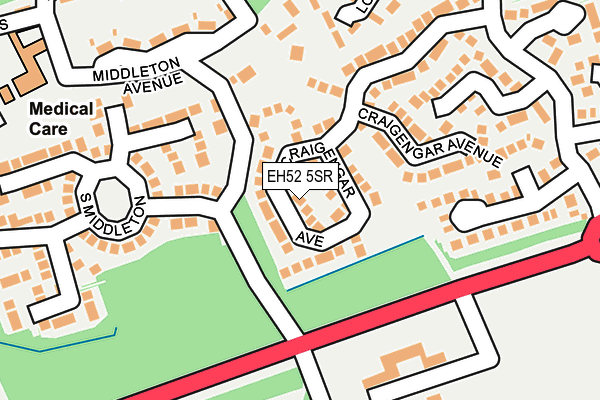 EH52 5SR map - OS OpenMap – Local (Ordnance Survey)