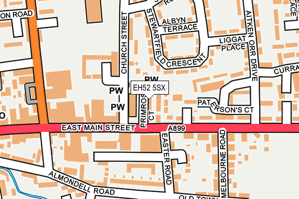 EH52 5SX map - OS OpenMap – Local (Ordnance Survey)