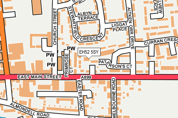 EH52 5SY map - OS OpenMap – Local (Ordnance Survey)