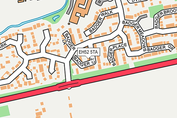 EH52 5TA map - OS OpenMap – Local (Ordnance Survey)