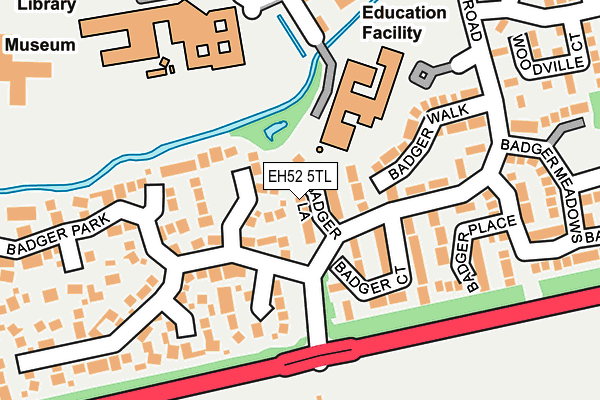 EH52 5TL map - OS OpenMap – Local (Ordnance Survey)