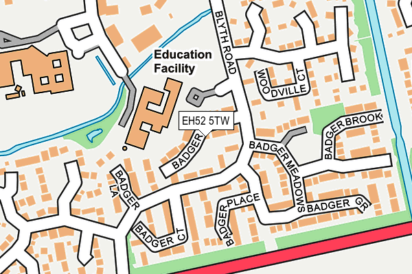 EH52 5TW map - OS OpenMap – Local (Ordnance Survey)