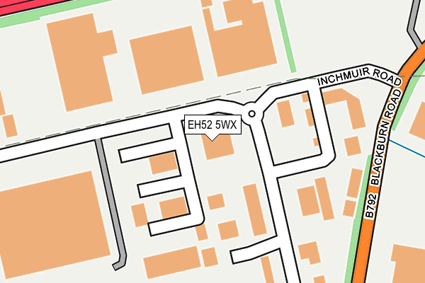 EH52 5WX map - OS OpenMap – Local (Ordnance Survey)