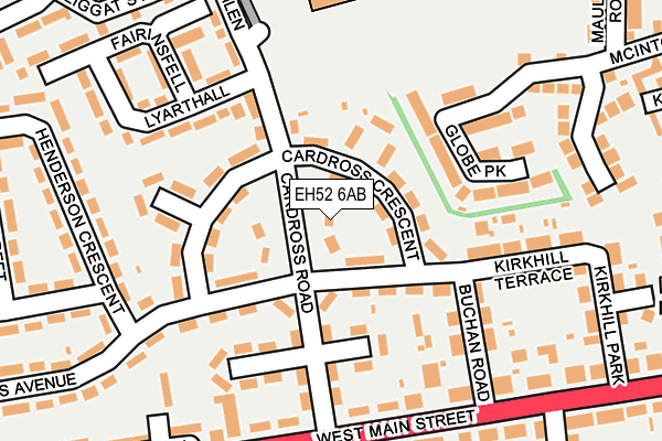 EH52 6AB map - OS OpenMap – Local (Ordnance Survey)
