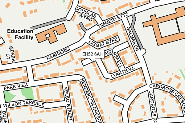 EH52 6AH map - OS OpenMap – Local (Ordnance Survey)