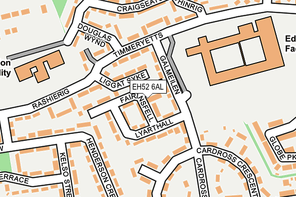 EH52 6AL map - OS OpenMap – Local (Ordnance Survey)