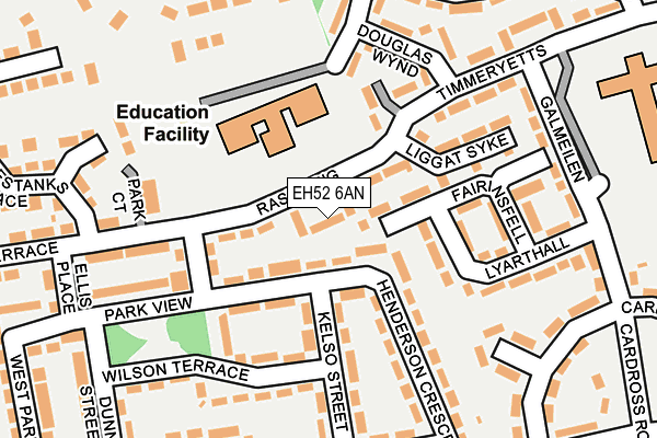 EH52 6AN map - OS OpenMap – Local (Ordnance Survey)