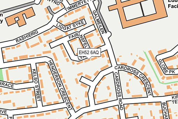 EH52 6AQ map - OS OpenMap – Local (Ordnance Survey)