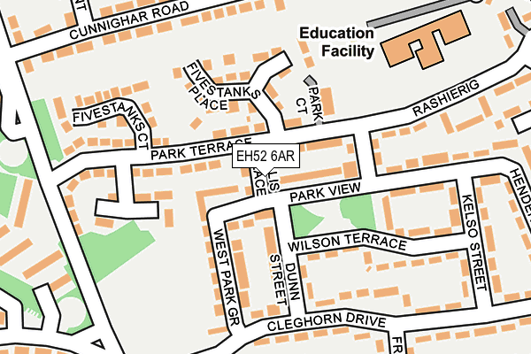 EH52 6AR map - OS OpenMap – Local (Ordnance Survey)