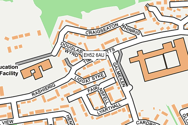 EH52 6AU map - OS OpenMap – Local (Ordnance Survey)