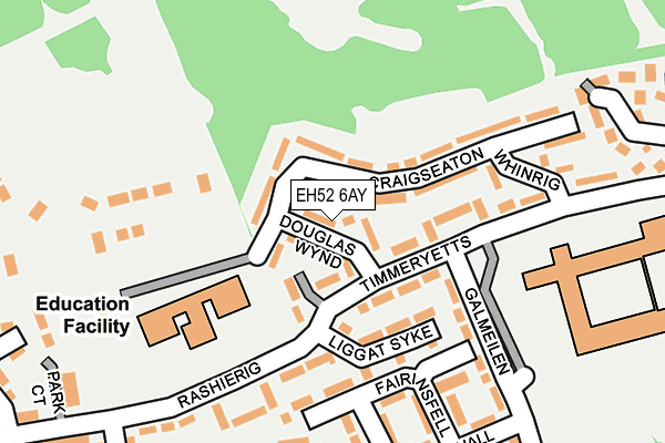 EH52 6AY map - OS OpenMap – Local (Ordnance Survey)