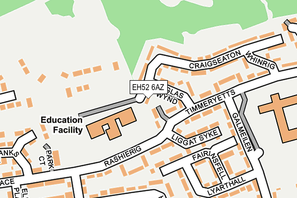 EH52 6AZ map - OS OpenMap – Local (Ordnance Survey)