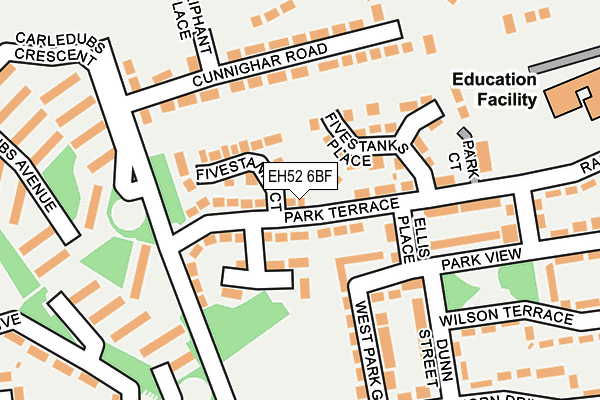 EH52 6BF map - OS OpenMap – Local (Ordnance Survey)