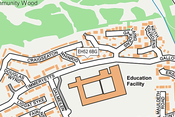 EH52 6BG map - OS OpenMap – Local (Ordnance Survey)