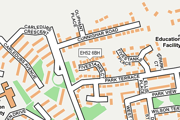EH52 6BH map - OS OpenMap – Local (Ordnance Survey)