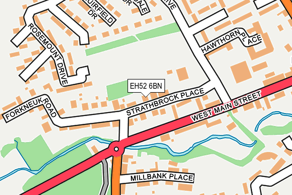 EH52 6BN map - OS OpenMap – Local (Ordnance Survey)