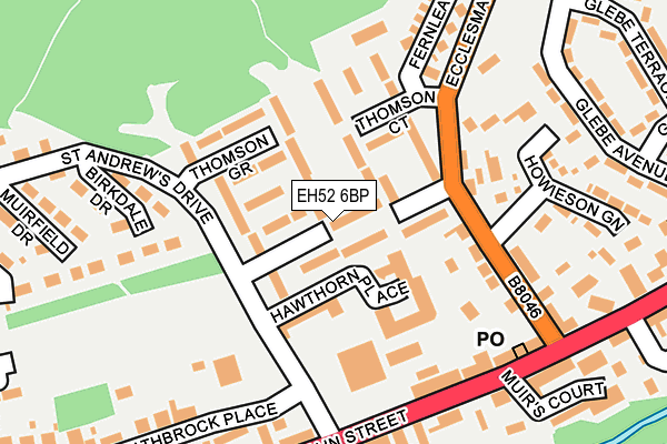 EH52 6BP map - OS OpenMap – Local (Ordnance Survey)