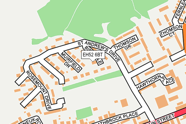 EH52 6BT map - OS OpenMap – Local (Ordnance Survey)