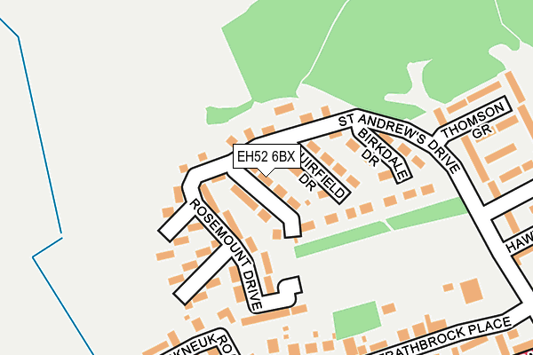 EH52 6BX map - OS OpenMap – Local (Ordnance Survey)