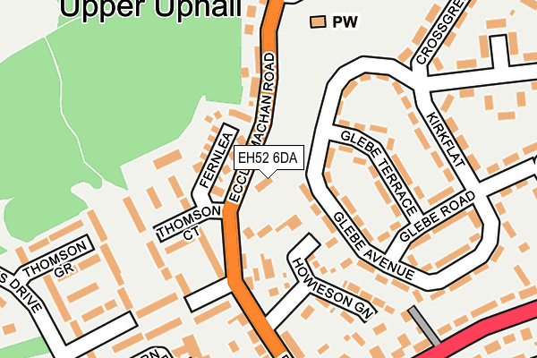 EH52 6DA map - OS OpenMap – Local (Ordnance Survey)