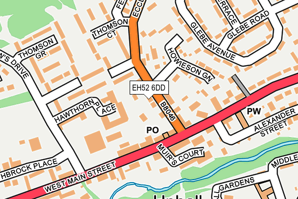 EH52 6DD map - OS OpenMap – Local (Ordnance Survey)