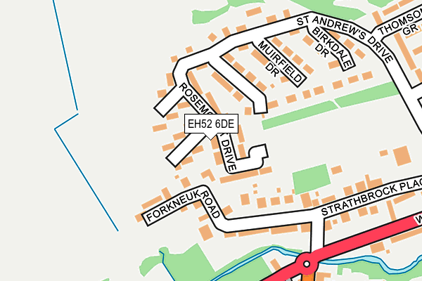 EH52 6DE map - OS OpenMap – Local (Ordnance Survey)