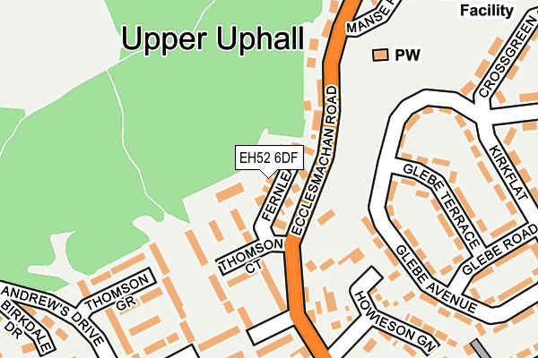 EH52 6DF map - OS OpenMap – Local (Ordnance Survey)